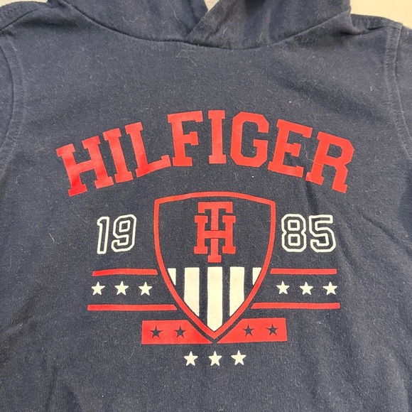 Tommy Hilfiger - Dark Blue Hoodie with Red Accents - Picture 2 of 3